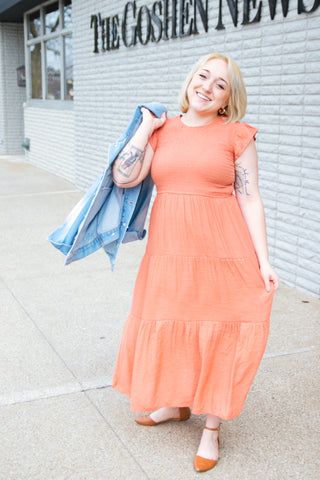 Candice Dress - Dusty Apricot